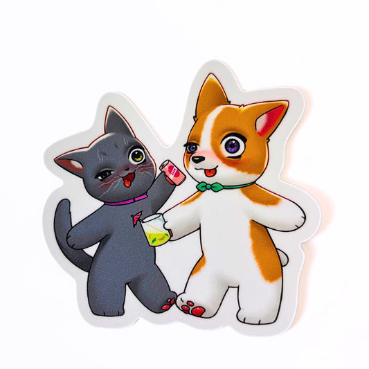 Smokey + Skippy Tipsy Sticker